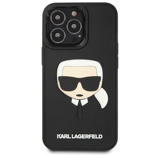 Karl Lagerfeld KLHCP14LKH3DBK iPhone 14 Pro 6.1 "black / black hardcase 3D Rubber Karl`s Head