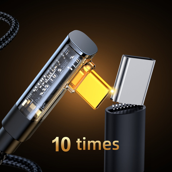 Joyroom Gaming Cable S-CC100A6 USB-C (angled) / USB-C (straight) 100W 1.2m - black