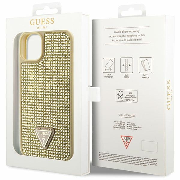 Guess GUHCP14MHDGTPD iPhone 14 Plus / 15 Plus 6.7" złoty/gold hardcase Rhinestone Triangle