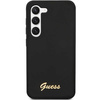 Guess GUHCS23SSLSMK S23 S911czarny/black hardcase Silicone Vintage Gold Logo