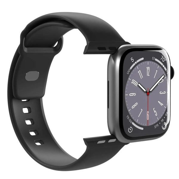 PURO ICON Band Elastic Apple Watch Strap 4/5/6/7/SE/8/9/10 40/41/42mm (S/M & M/L) (Black)