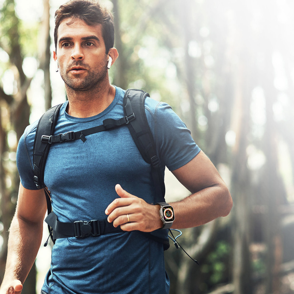 Sportowy pasek na rzepy do Apple Watch 8 / 7 / 6 / SE / 5 / 4 / 3 / 2 / 1 (38, 40, 41 mm) Dux Ducis Strap YJ Version - czarno-szary