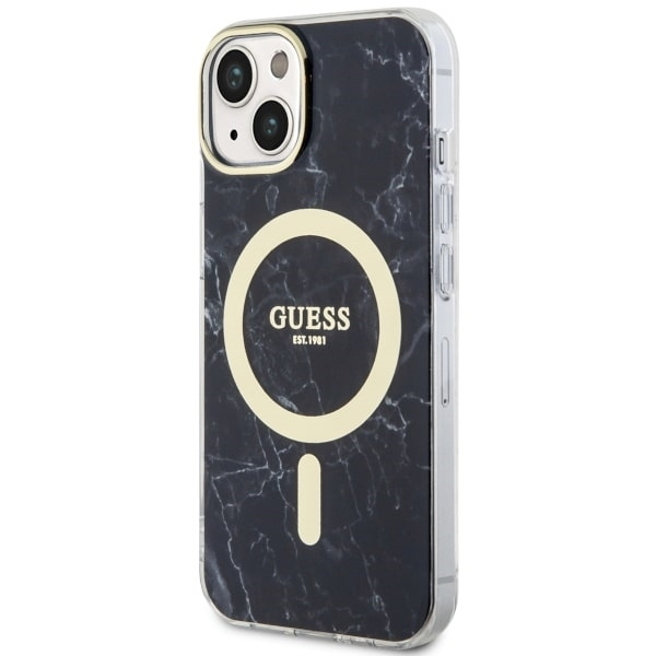 GUESS GUHMP14MPCUMAK IPHONE 14 PLUS / 15 PLUS 6.7 "BLACK / BLACK HARDCASE MARBLE MAGSAFE