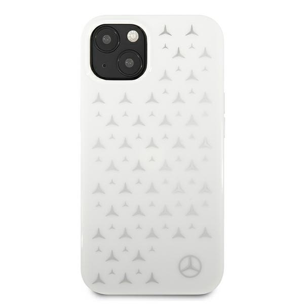 Etui Mercedes Silver Stars Pattern na iPhone 13 mini - białe