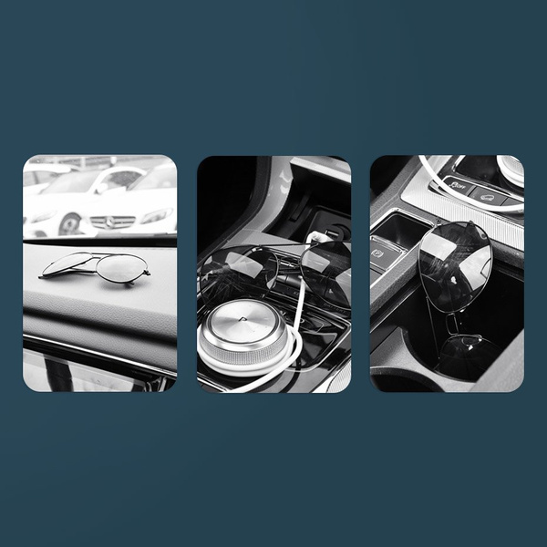 Baseus Car Holder Glasses Clip Silver (ACYJN-B0S)