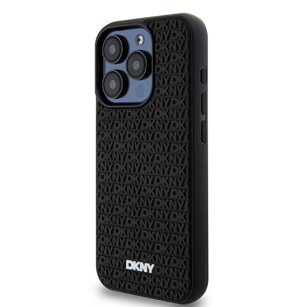 DKNY DKHCP15X3DRPWK iPhone 15 Pro Max6.7" czarny/black hardcase 3D Rubber Repeat Pattern