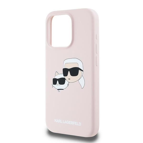 KARL LAGERFELD KLHMP15XSKCHPPLP IPHONE 15 PRO MAX 6.7" RÓŻOWY/PINK HARDCASE SILICONE KARL & CHOUPETTE MAGSAFE