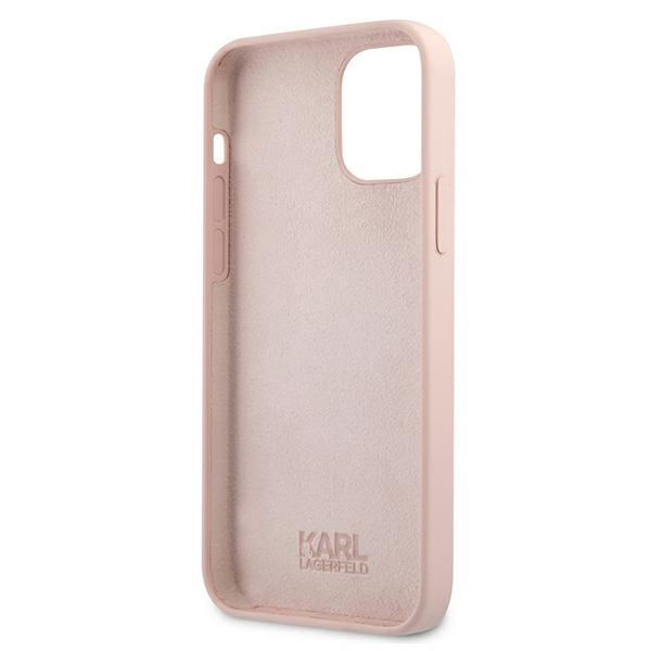 KARL LAGERFELD KLHCP12LSILTTPI IPHONE 12 PRO MAX 6,7" SILICONE IKONIK OUTLINE RÓŻOWY/PINK