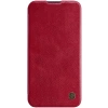 Nillkin Qin Leather Pro Case iPhone 14 Plus Camera Cover Holster Cover Flip Case Red