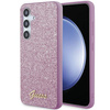 Guess GUHCS24MHGGSHU S24+ S926 fioletowy/purple hardcase Glitter Script