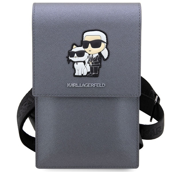 Karl Lagerfeld Handbag KLWBSAKCPMG silver/silver Saffiano Karl & Choupette