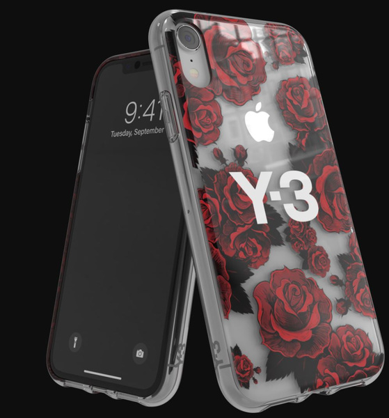 ETUI ADIDAS Y-3 SNAP CASE FLOWER GRAPHIC IPHONE XR CLEAR