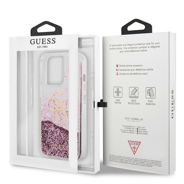 Guess GUHCP13XLG4GPI iPhone 13 Pro Max6,7" różowy/pink hardcase 4G Big Liquid Glitter