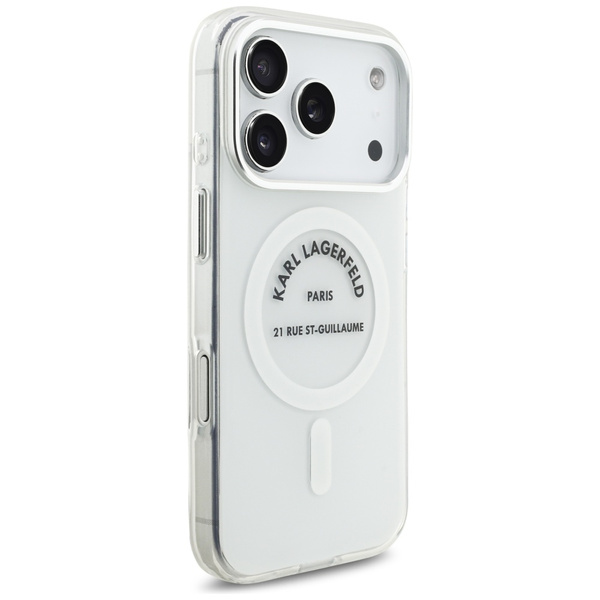 Etui Karl Lagerfeld IML Karl RSG Logo    MagSafe do iPhone 17 Pro przezroczysty