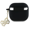 Guess GUA4LECG4K AirPods 4 cover         czarny/black Silicone 4G Charm