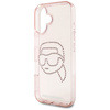 Etui Karl Lagerfeld IML Rhinestones Karl  Head do iPhone 16 różowy