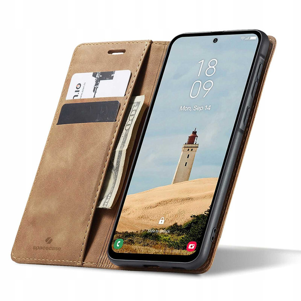 Spacecase Etui Wallet Galaxy A36 light brown