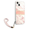 Guess GUHCP13SKMABPI iPhone 13 mini 5,4"różowy/pink hardcase Marble Strap Collection