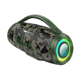 Głośnik bluetooth LED 2 x 15W 4h Hoco HA4 MINI zielony kamuflaż