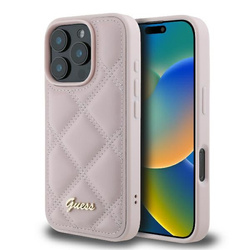 Guess GUHCP16XPSQSQSP iPhone 16 Pro Max6.9" różowy/pink hardcase Quilted Metal Logo