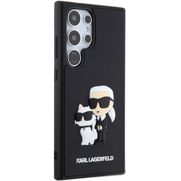 KARL LAGERFELD KLHCS24L3DRKCNK S24 ULTRA S928 CZARNY/BLACK HARDCASE 3D RUBBER KARL&CHOUPETTE