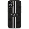 Etui Guess 4G Printed Stripes MagSafe do iPhone 17 czarny