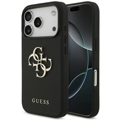 Etui Guess Grained Big 4G & Classic Logo do iPhone 17 Pro czarny