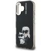 Etui Karl Lagerfeld IML Aquarelle Karl   & Choupette & Logo do iPhone 16 czarny