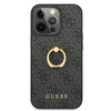 Guess GUHCP13L4GMRGR iPhone 13 Pro / 13 6,1" szary/grey hardcase 4G with ring stand