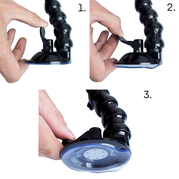 GOPRO MOUNT WITH SUCTION CUP FOR GOPRO, DJI, INSTA360, SJCAM, EKEN SPORTS CAMERAS + SMARTPHONE ADAPTER (GOPRO CAR SUCTION CUP)