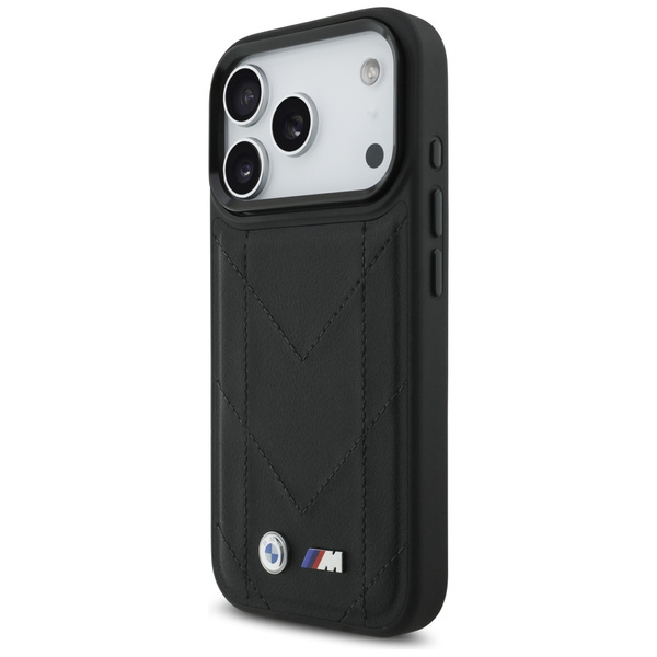 Etui BMW M Quilted Logo MagSafe do       iPhone 17 Pro czarny