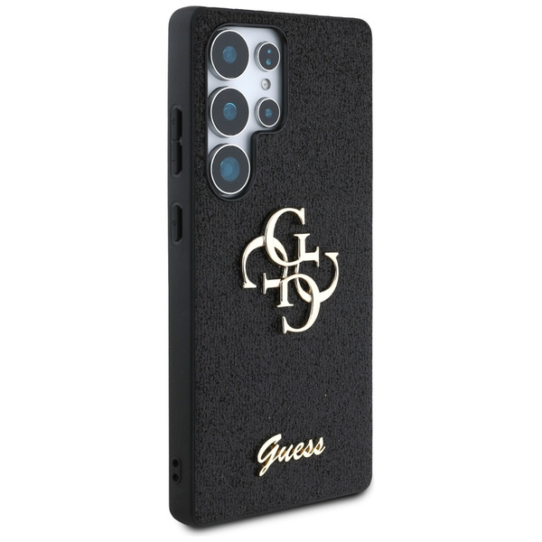 Etui Guess Fixed Glitter Big 4G Metal    Logo do Samsung Galaxy S25 Ultra czarny
