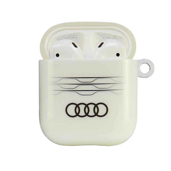 Audi IML Geometric Pattern AirPods        1/2,cover biały/white AU-IMLAP-A6/D3-WE
