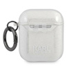 KARL LAGERFELD KLA2UKHGS AIRPODS 1/2 COVER SREBRNY/SILVER GLITTER KARL`S HEAD