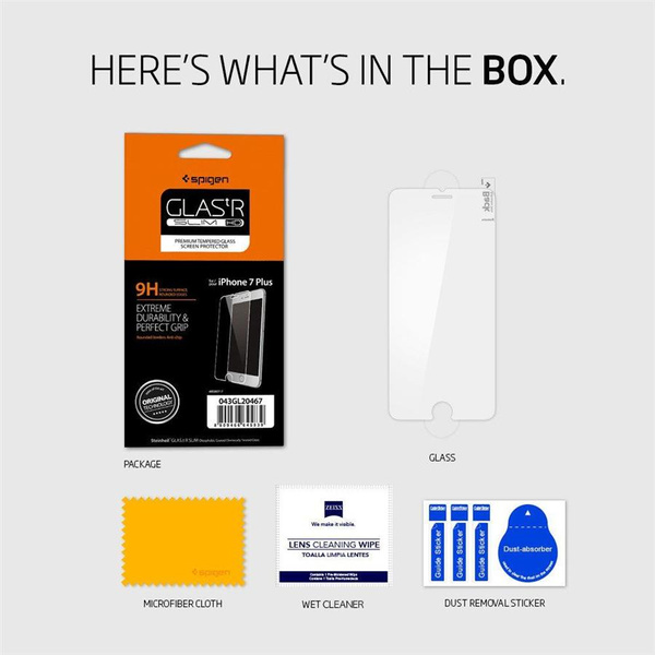 SZKŁO HARTOWANE SPIGEN GLAS.TR SLIM IPHONE 7/8 PLUS