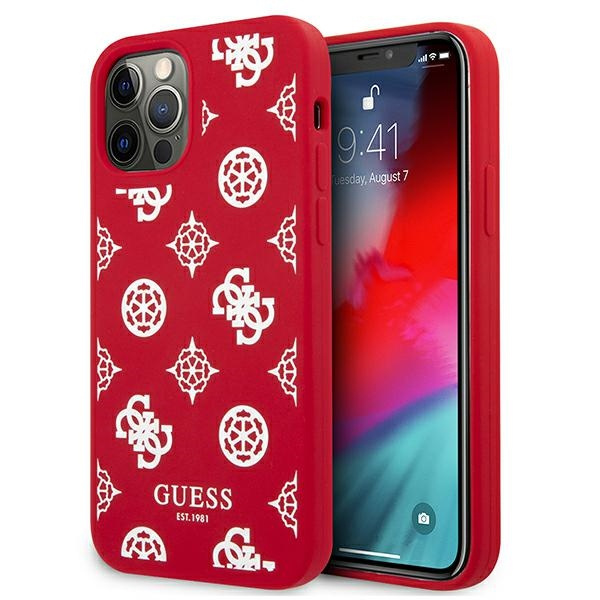 Guess GUHCP12LLSPEWRE iPhone 12 Pro Max6,7" czerwony/red hard case Peony Collection