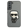 KARL LAGERFELD KLHCS22MOKPG S906 S22+ SREBRNY/SILVER HARDCASE SAFFIANO IKONIK KARL`S PATCH