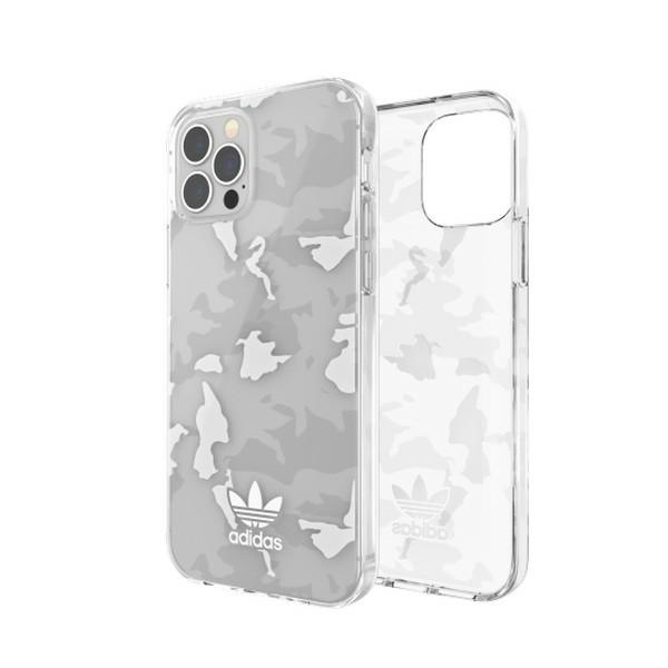 Adidas OR SnapCase Camo iPhone 12/12 Proprzezroczysty/biały 43705