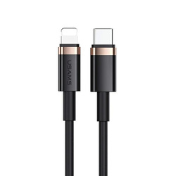 USAMS Kabel U63 USB-C na Lightning 1,2m20W PD Fast Charge czarny/black SJ484USB01 (US-SJ484)