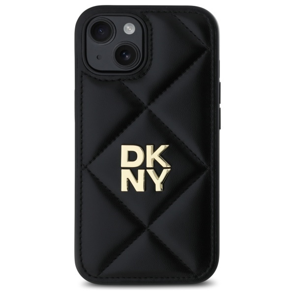 DKNY DKHCP14SPQDSLK iPhone 14 6.1"       czarny/black Quilted Stack Logo