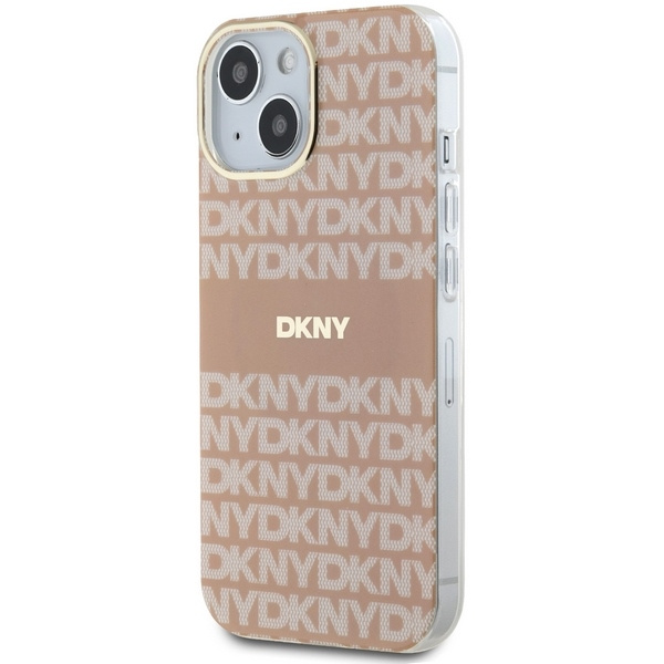 DKNY DKHMP15SHRHSEP iPhone 15 / 14 / 136.1" różowy/pink hardcase IML Mono & Stripe MagSafe