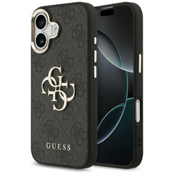 Etui Guess 4G Big 4G Classic Logo do iPhone 17 czarny złoty