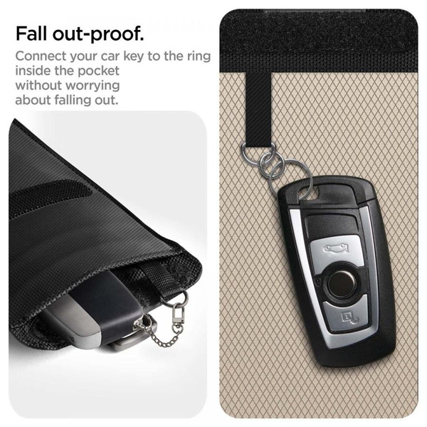 Antykradzieżowe etui Spigen Pouch Keyless RFID Signal Blocker - czarne
