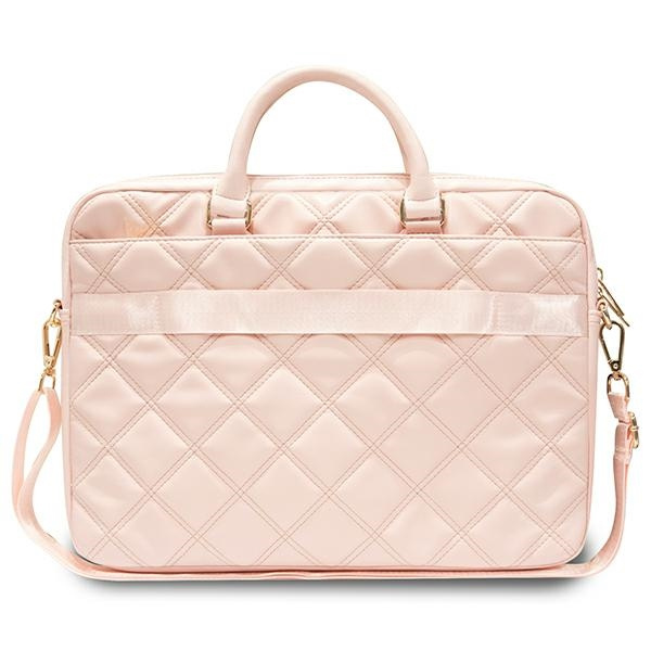 Guess Torba GUCB15ZPSQSSGP 16"różowy/pink Quilted 4G