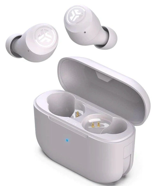 JLAB GO AIR POP WIRELESS HEADPHONES LILAC OPEN PACKAGE