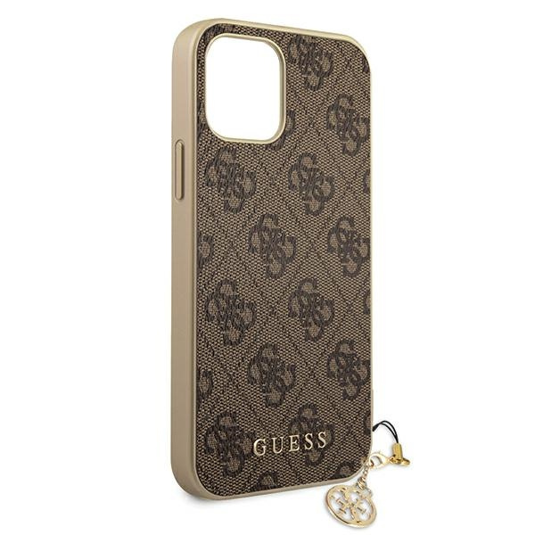 Guess GUHCP12MGF4GBR iPhone12/12 Pro 6,1" brązowy/brown hardcase 4G Charms Collection