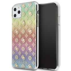 Guess GUHCN65PEOML iPhone 11 Pro Maxmulticolor hard case Iridescent 4G Peony