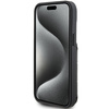 Karl Lagerfeld Saffiano Cardslots and Stand Monogram Ikonik Patch case for iPhone 15 - black