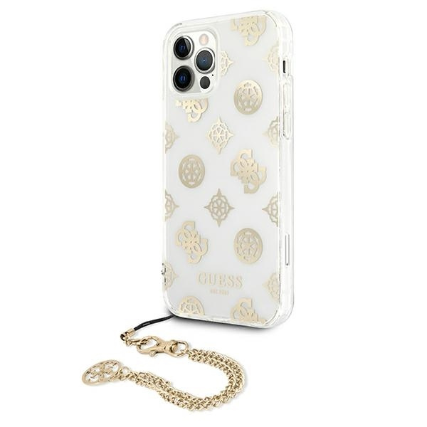 Guess GUHCP12LKSPEGO iPhone 12 Pro Max6,7" złoty/gold hardcase Peony Chain Collection