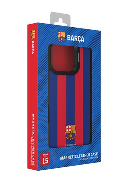 Etui FC Barcelona do iPhone 15 Pro Magnetic Case MagSafe OCFCBMCIP15PBG BG